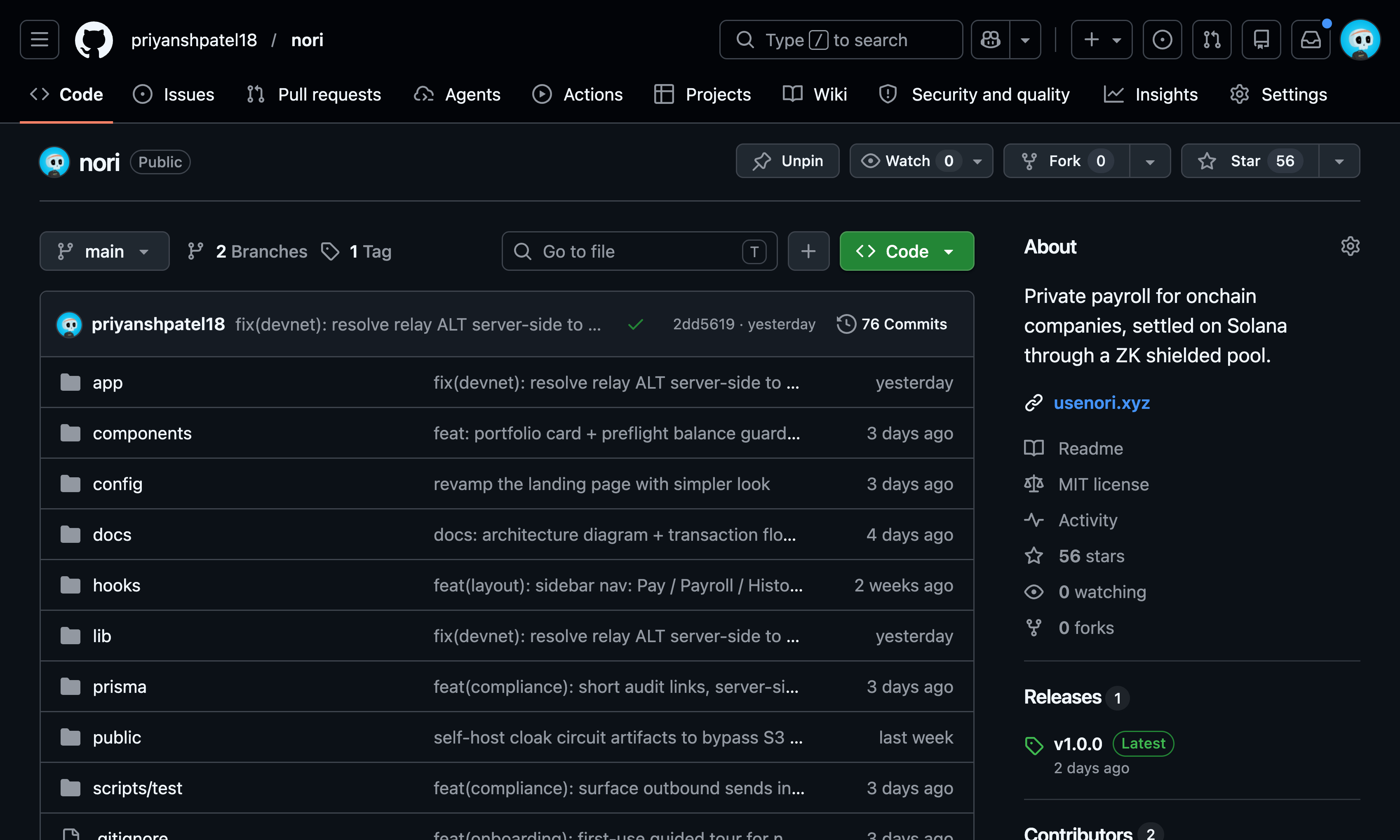 Nori GitHub repository